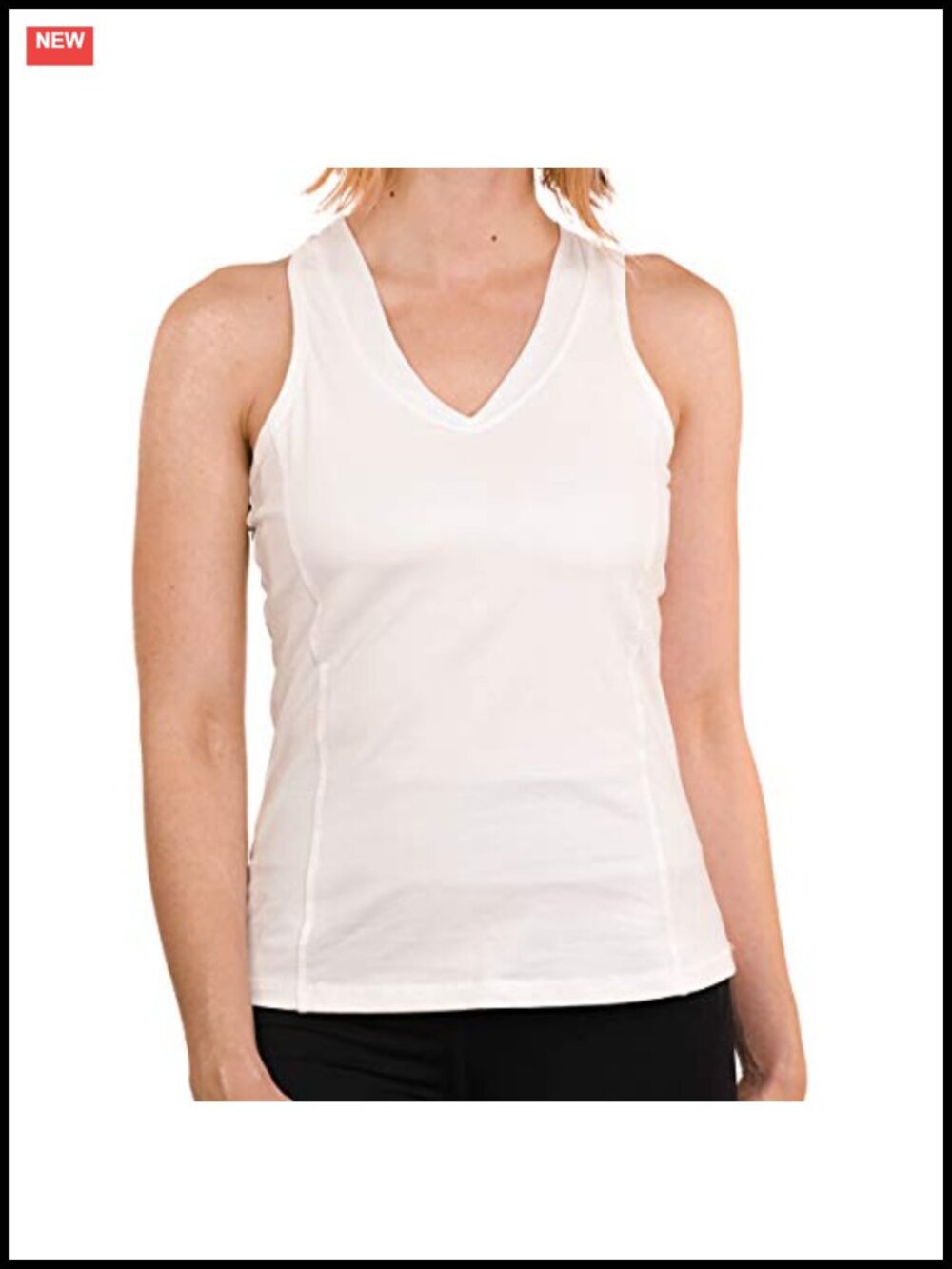 Shelf-Bra Racerback Tank Top Gym Yoga Activewear Sleeveless V-Neck